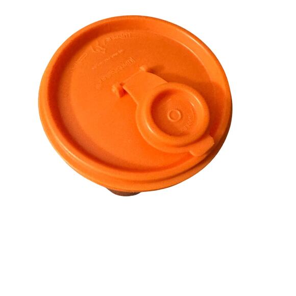 Vintage ~ Tupperware 262-14 Slim Orange Tall Liquid Container w/ Pour Spout Lid - Picture 4 of 4